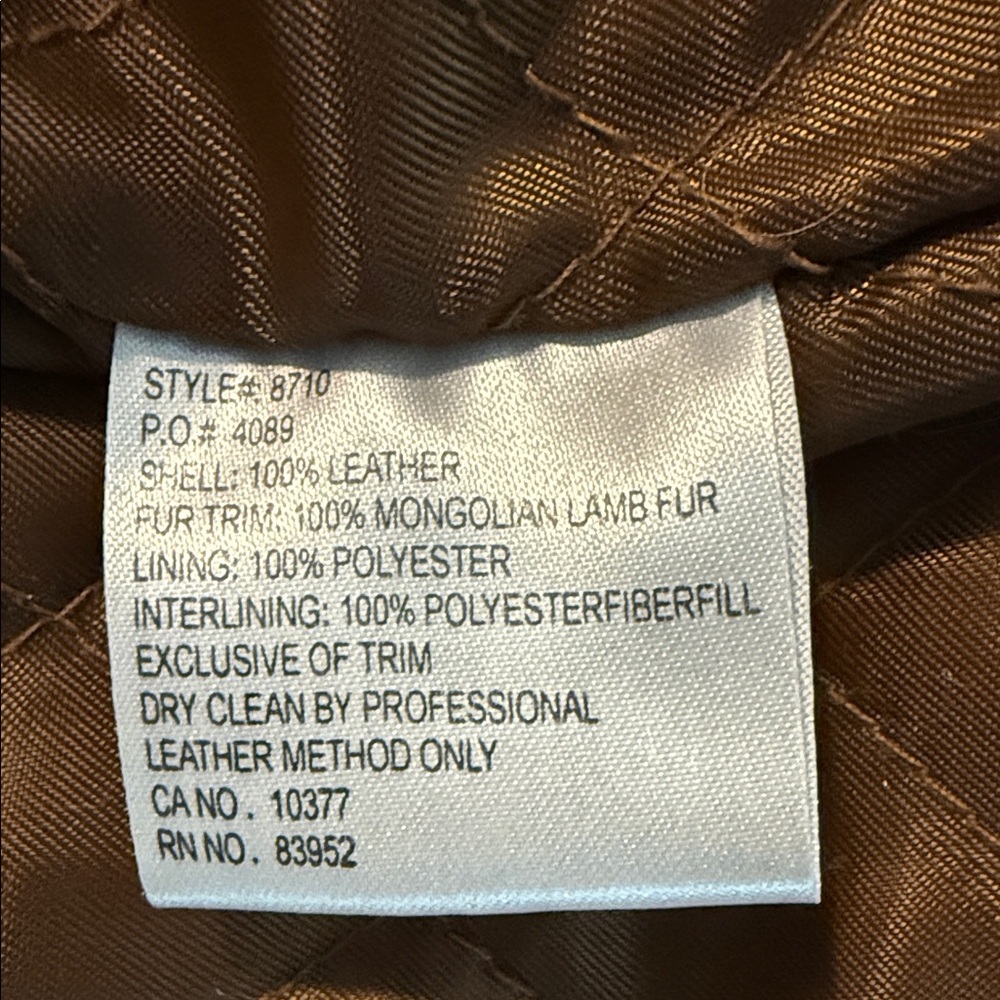 Tan Suede Coat with Mongolian Fur Collar - Picture 4 of 9